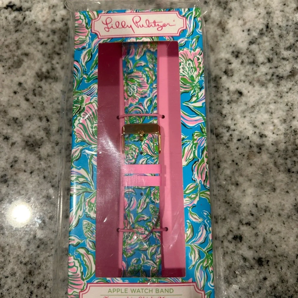 Lilly Pulitzer Pink and Blue Watch Band